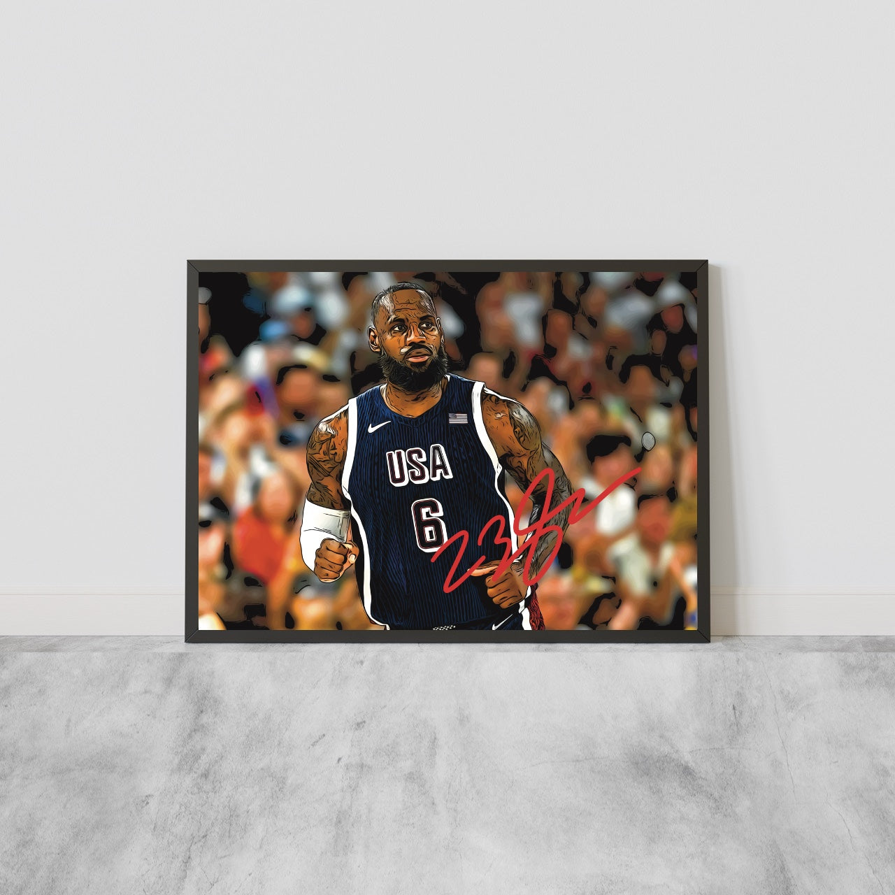 LeBron James Olimpiadi Parigi 2024 Team USA Autografo Signature Series