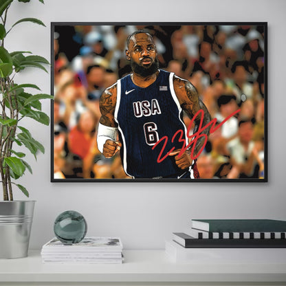 LeBron James Olimpiadi Parigi 2024 Team USA Autografo Signature Series