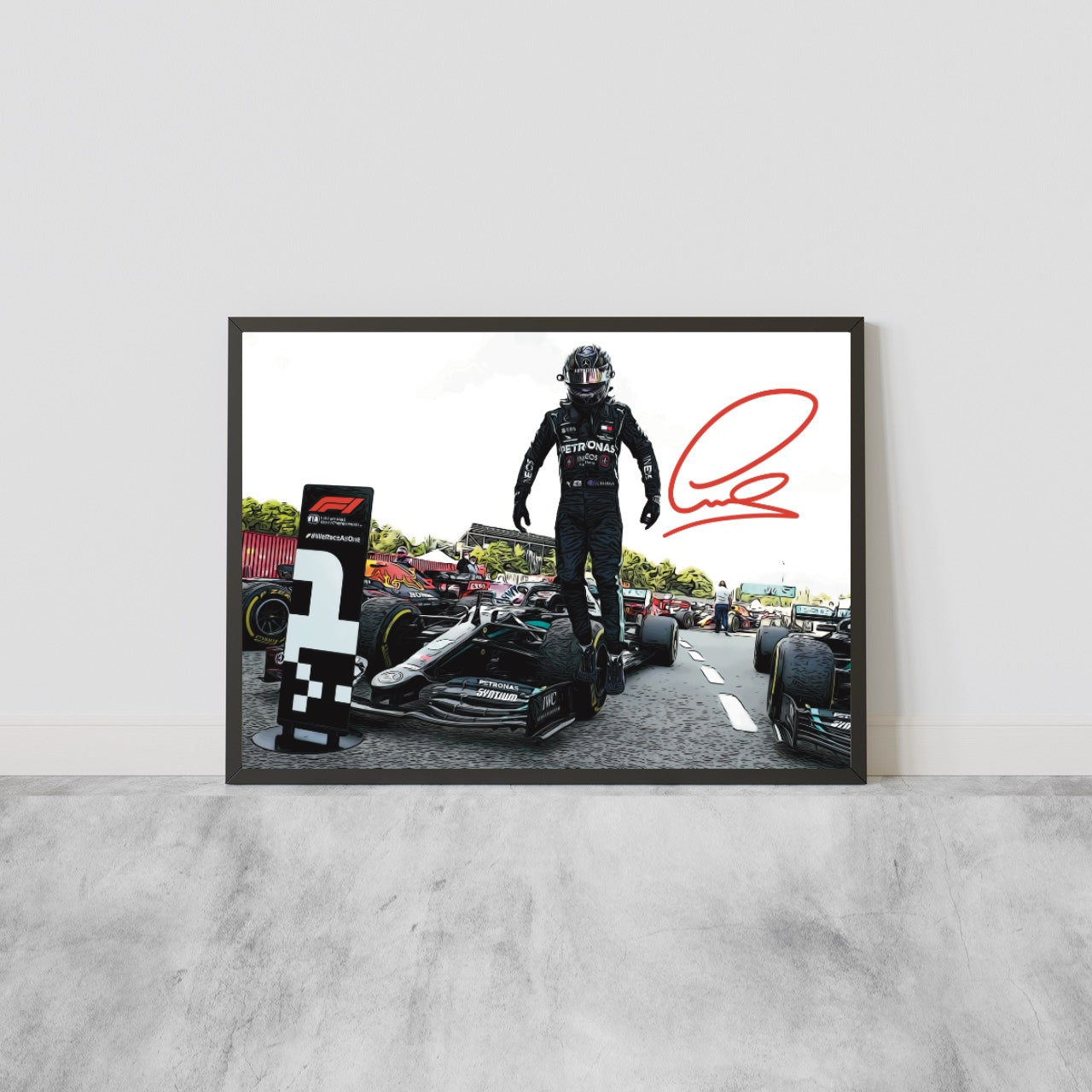 Lewis Hamilton Mercedes Formula 1 Autografo Signature Series