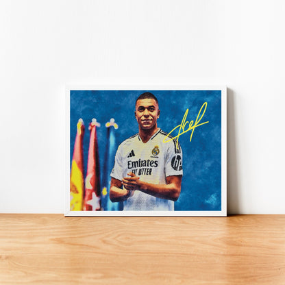 Kylian Mbappé Real Madrid Presentazione Autografo Signature Series