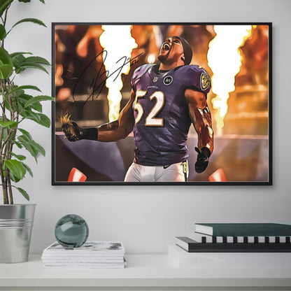 Ray Lewis Baltimore Ravens Autografo Iconic Signature Series NFL