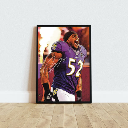 Ray Lewis Baltimore Ravens Autografo Signature Series NFL