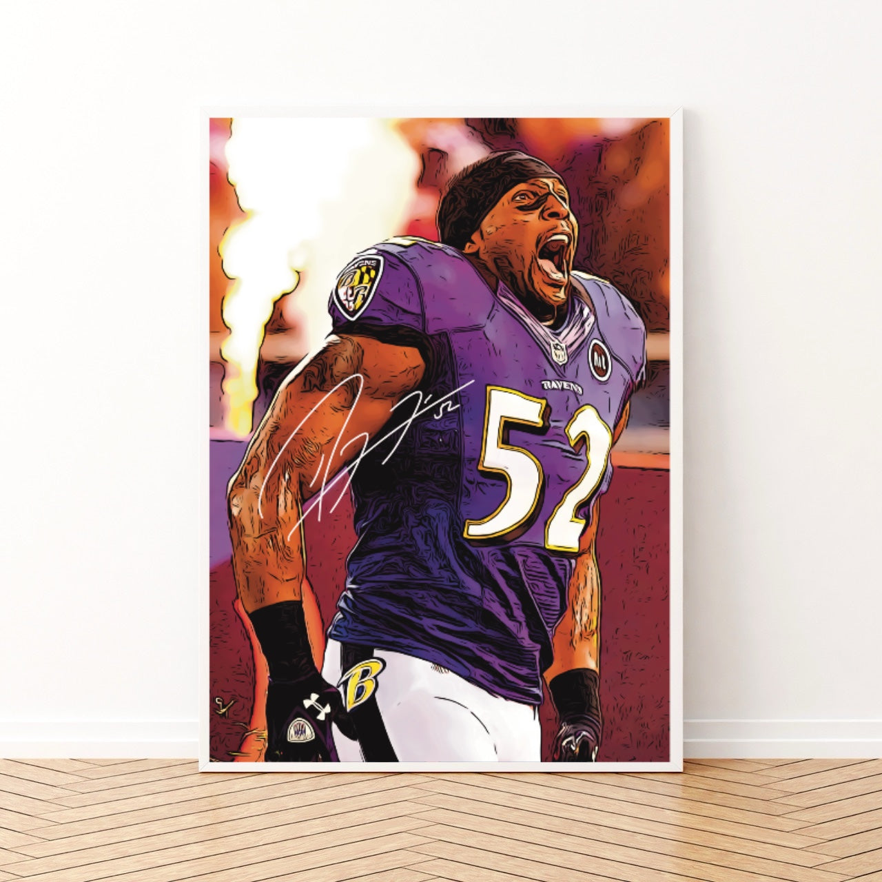 Ray Lewis Baltimore Ravens Autografo Signature Series NFL