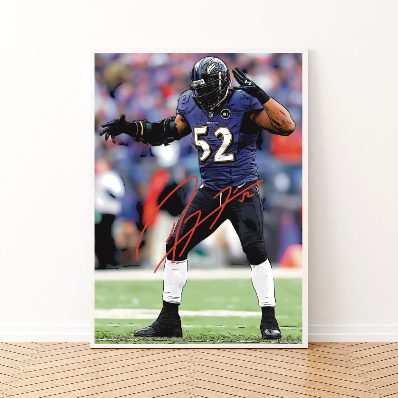 Ray Lewis Baltimore Ravens Iconic Dance Autografo Signature Series NFL