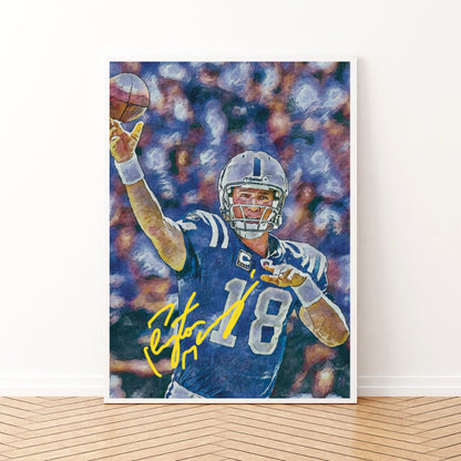 Payton Manning Indianapolis Colts Autografo Signature Series NFL