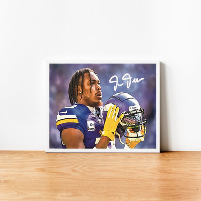 Justin Jefferson Minnesota Vikings Autografo Signature Series NFL SKOL