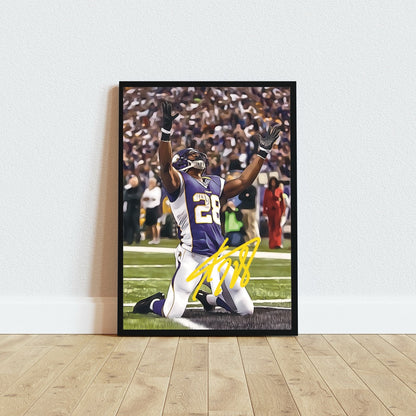 Adrian Peterson Minnesota Vikings Autografo Signature Series NFL SKOL