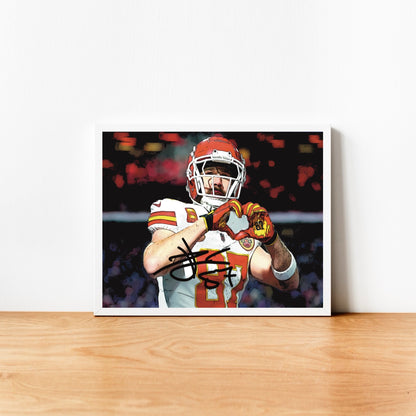 Travis Kelce Kansas City Chiefs Iconic Celebration Autografo Signature Series NFL SUPERBOWL