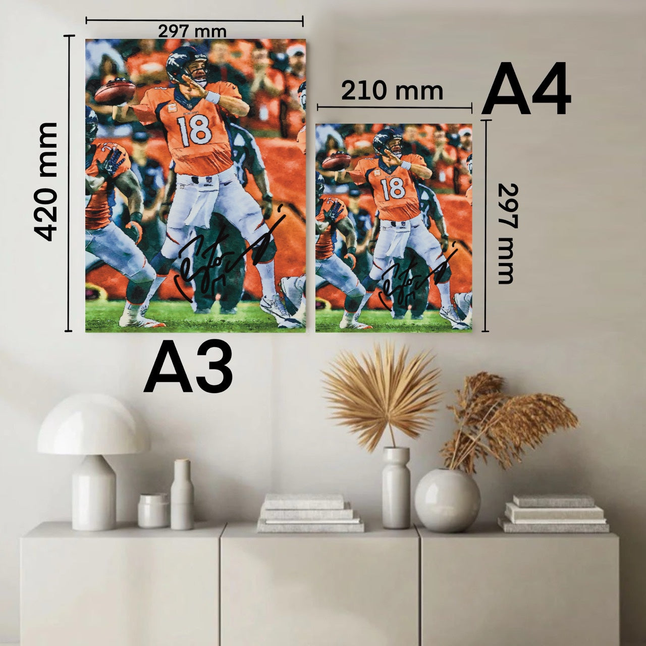 Payton Manning Denver Broncos Autografo Signature Series NFL SUPERBOWL