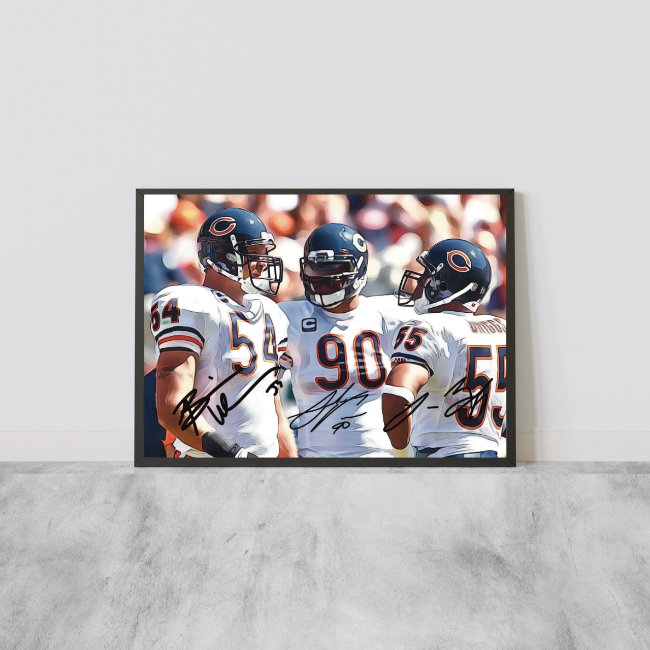 Brian Urlacher - Lance Briggs & Julius Peppers Best Trio in Chicago Bears History Autografo Signature Series NFL