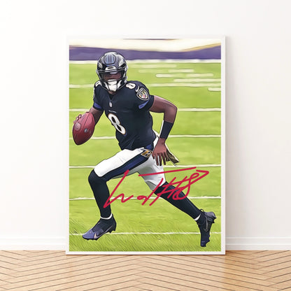 Lamar Jackson Baltimore Ravens MVP Autografo Signature Series NFL