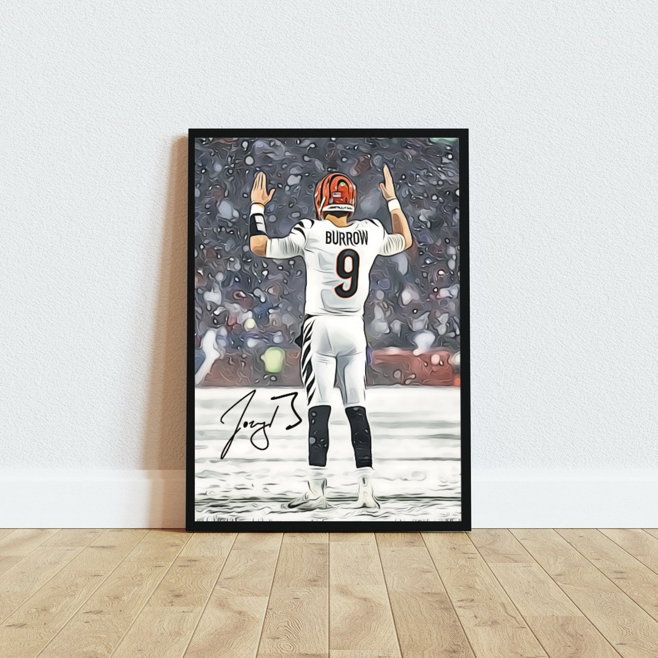 Joe Burrow Cincinnati Bengals Iconic Snow Game Autografo Signature Series NFL SUPERBOWL