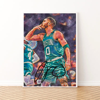 Jayson Tatum Boston Celtics Autografo Signature Series Icon NBA FINALS 2024 Vs Dallas