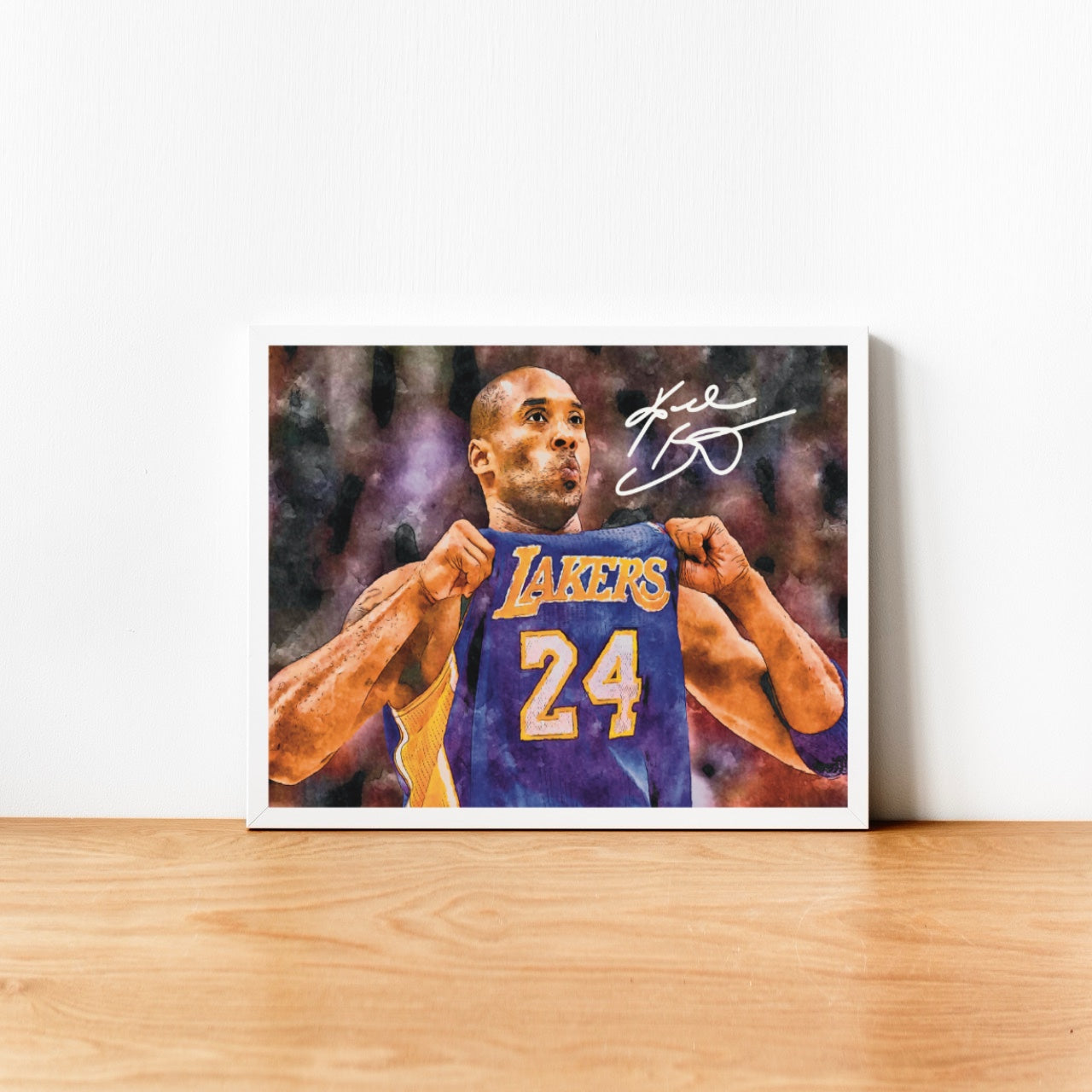 Kobe Bryant Los Angeles Lakers Autografo Signature Iconic Celebration NBA