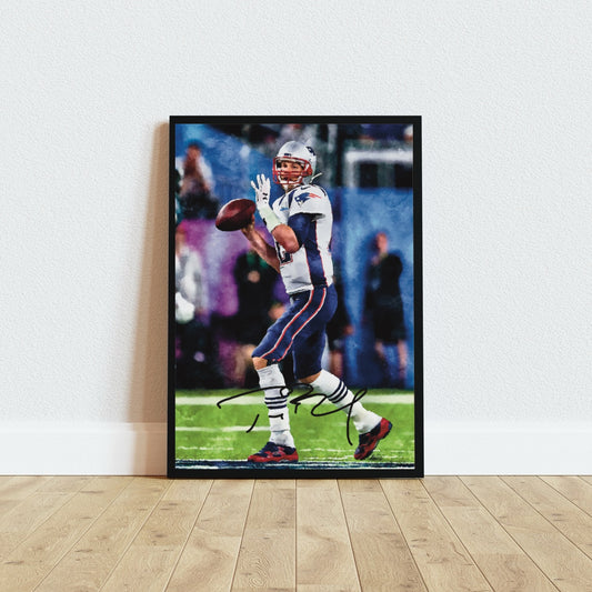 Tom Brady New England Patriots Super Bowl Vs Atlanta Falcons 2017 Autografo Signature ICONIC Series NFL