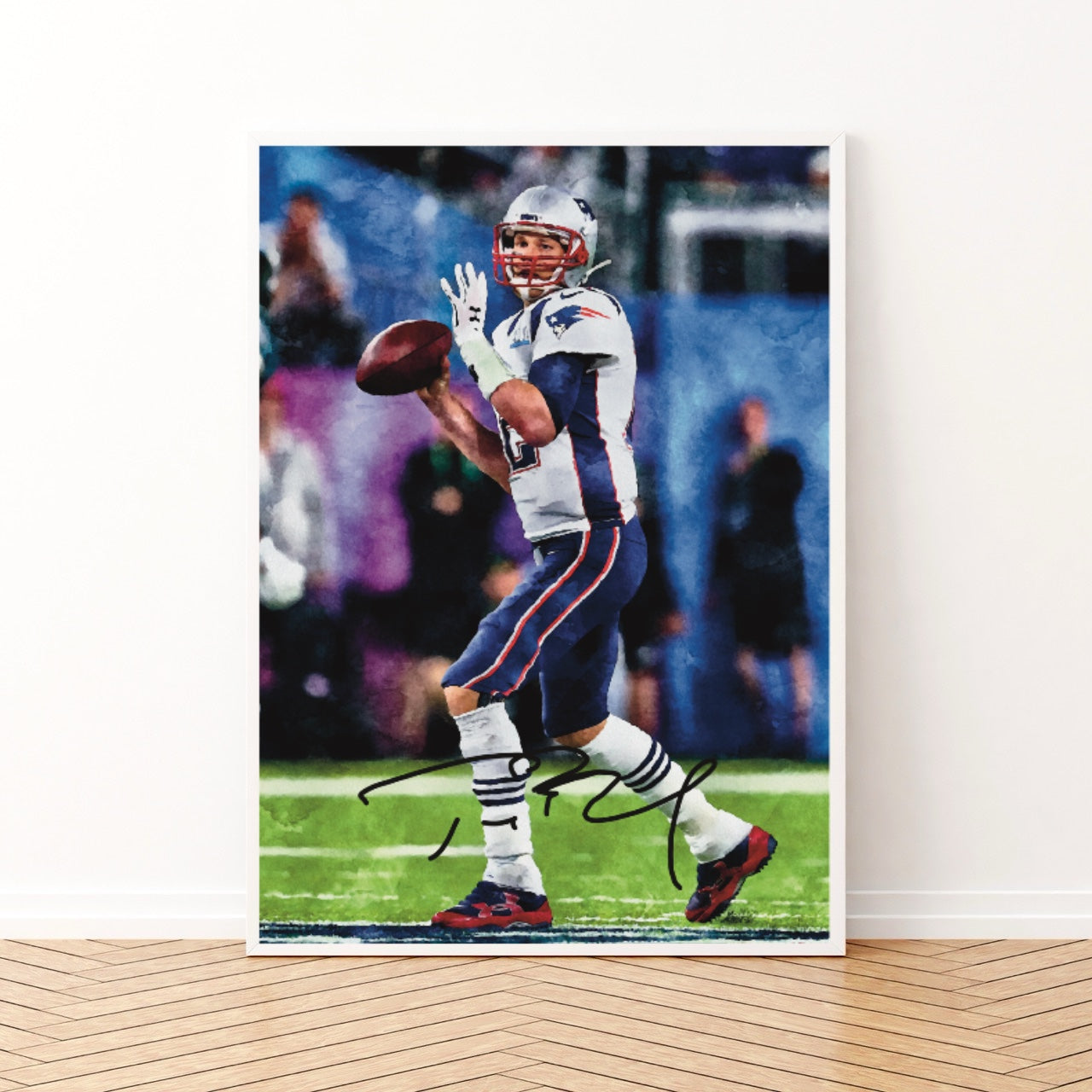 Tom Brady New England Patriots Super Bowl Vs Atlanta Falcons 2017 Autografo Signature ICONIC Series NFL