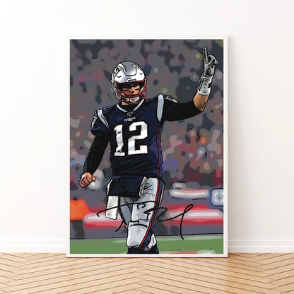 Tom Brady New England Patriots Autografo Signature ICONIC Series NFL