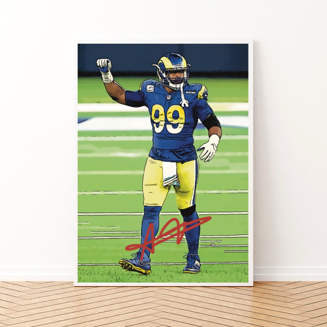 Aaron Donald Los Angeles Rams Autografo Signature Series NFL