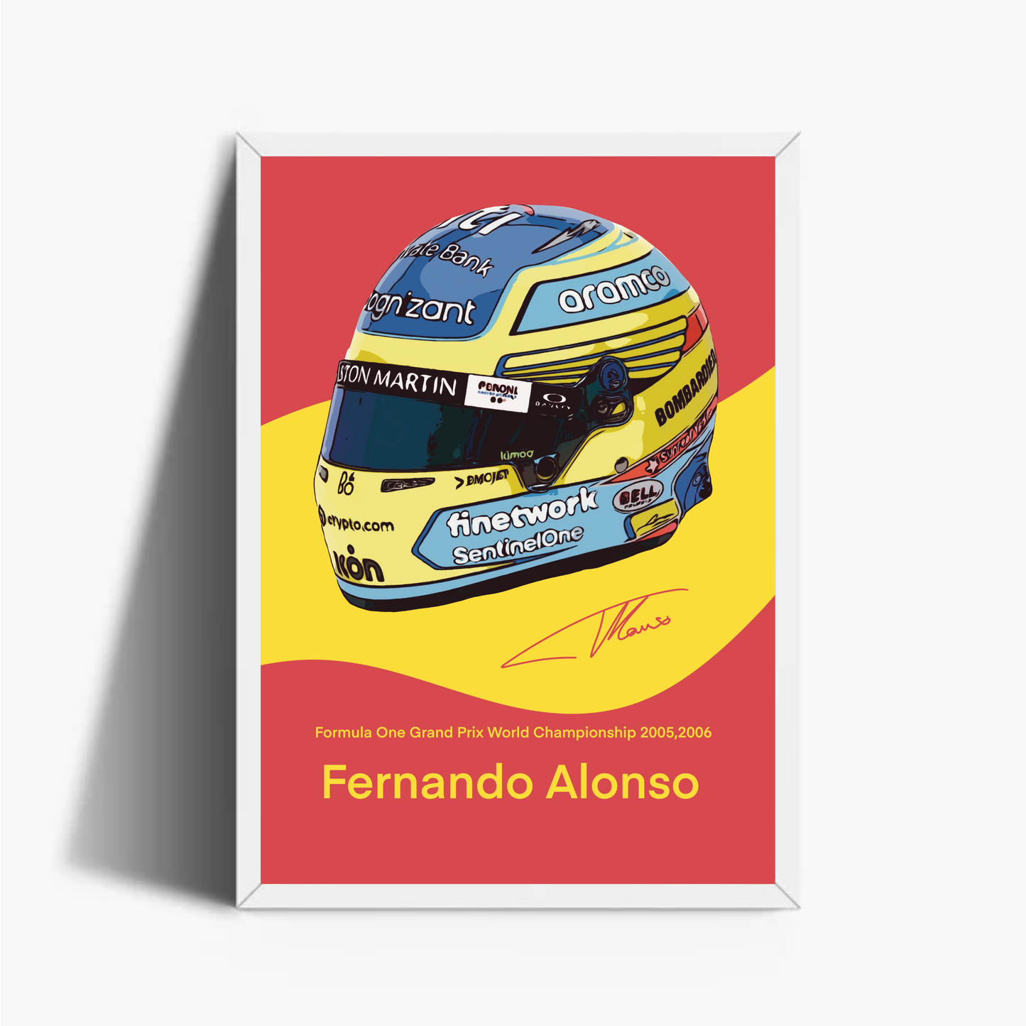 Fernando Alonso Casco Autografo