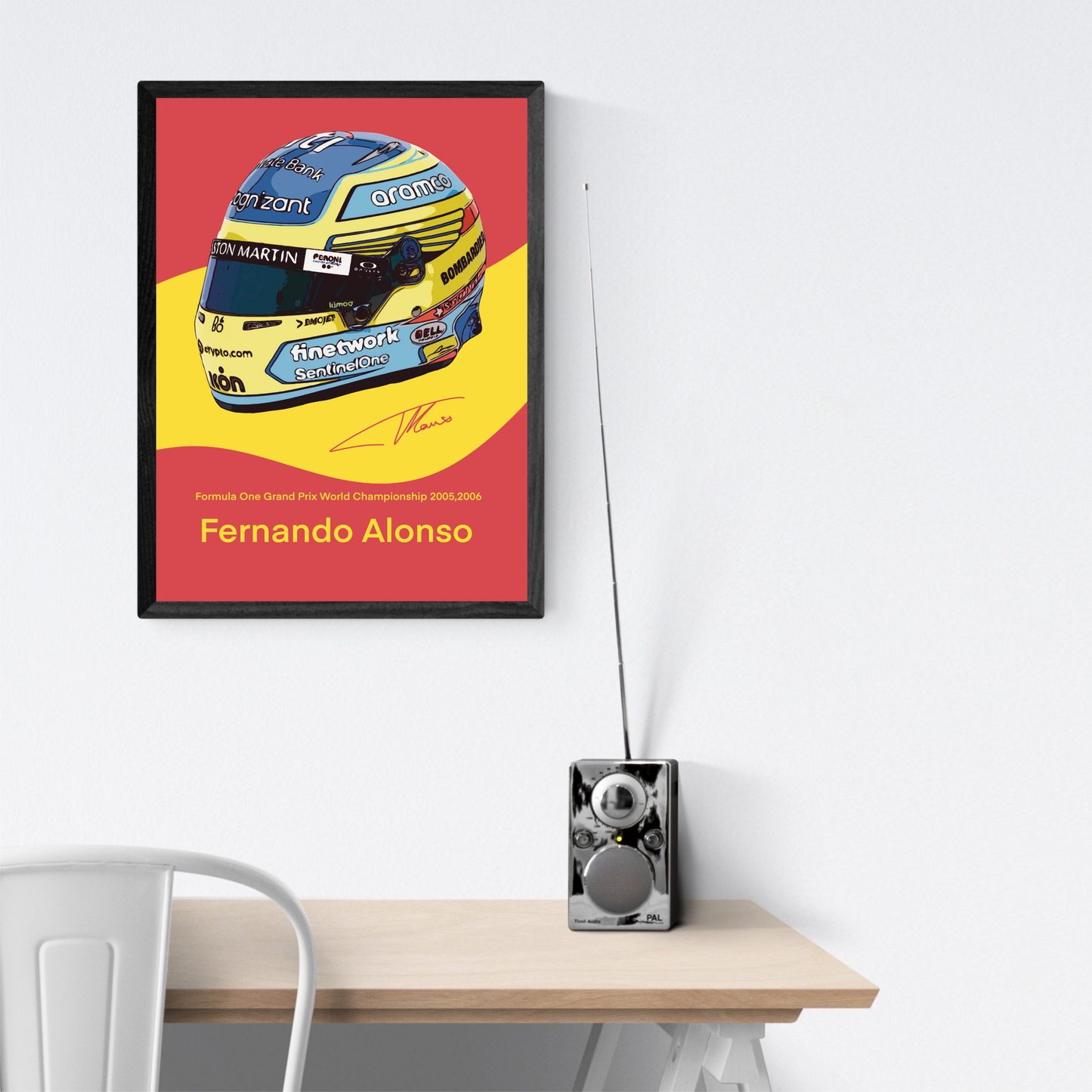 Fernando Alonso Casco Autografo