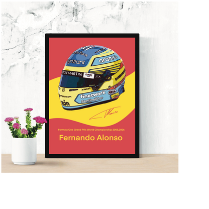 Fernando Alonso Casco Autografo