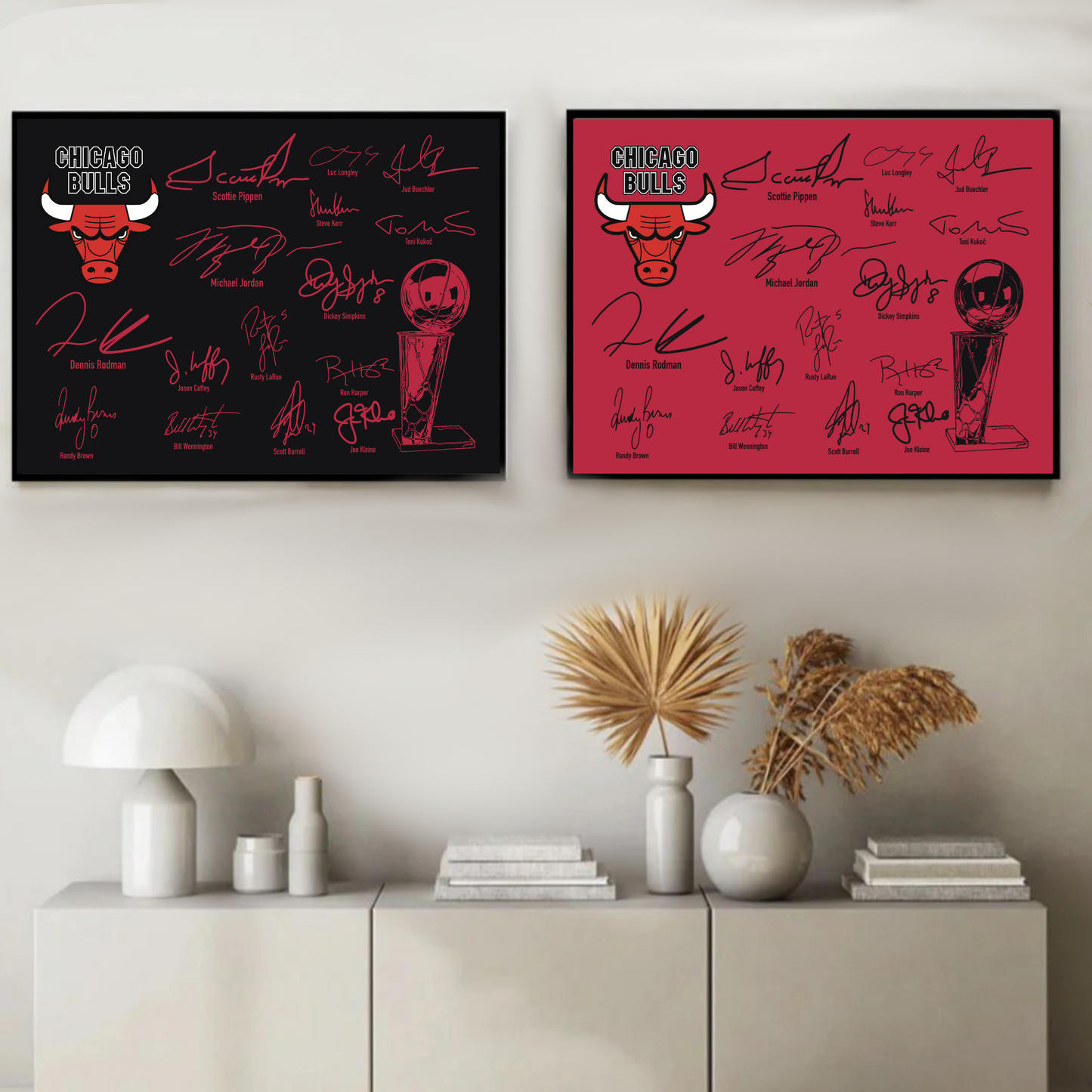 CHICAGO BULLS 1998 NBA CHAMPIONS Signature TEAM