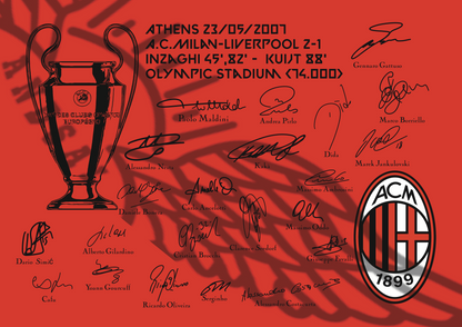 A.C.Milan Champions League 2007 Athens Signature