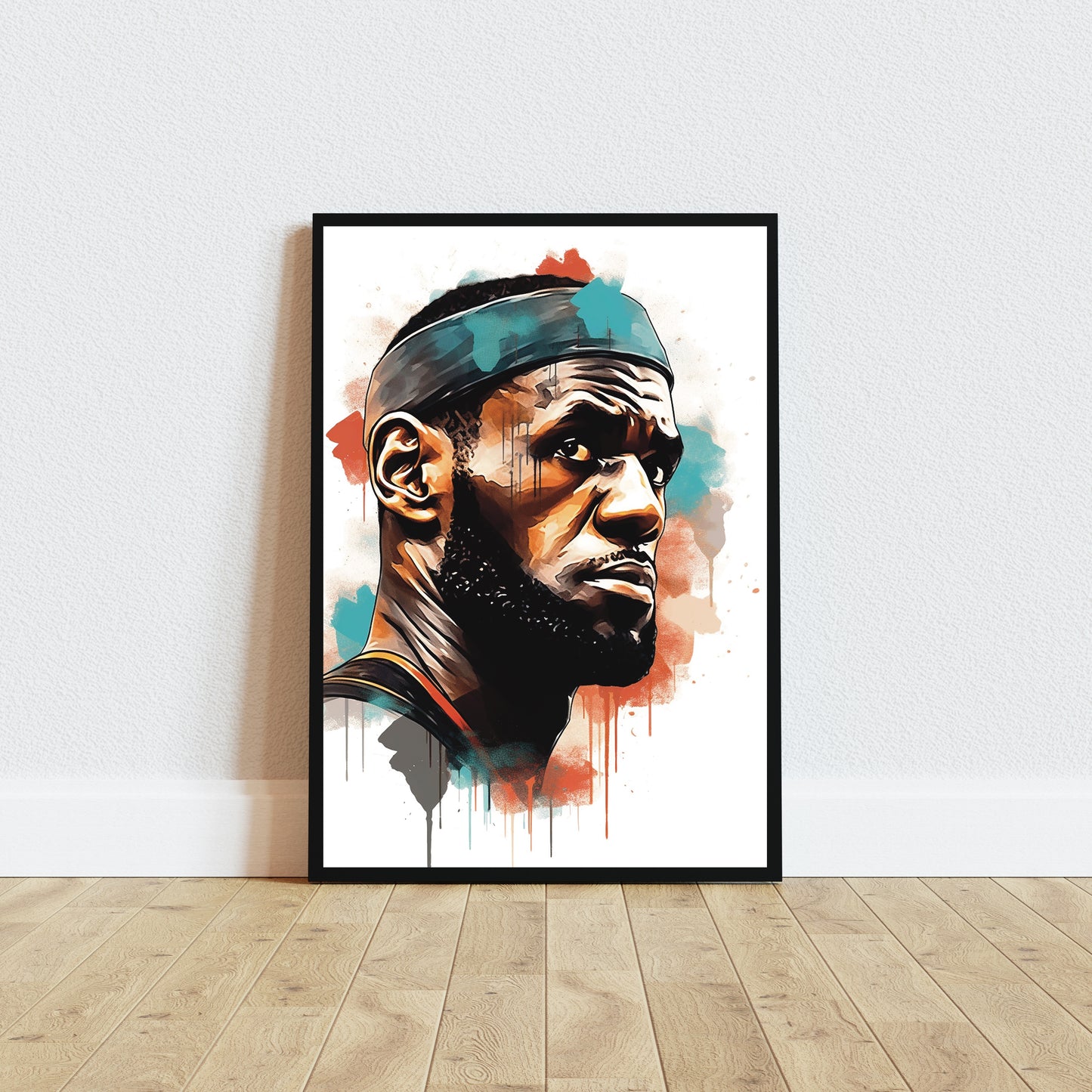 Lebron James Cleveland Cavaliers Watercolor Style