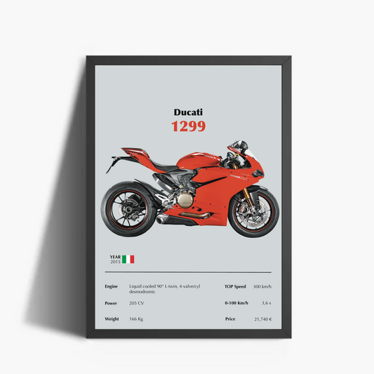 Ducati 1299 2015 Stampa Grafica Scheda Tecnica