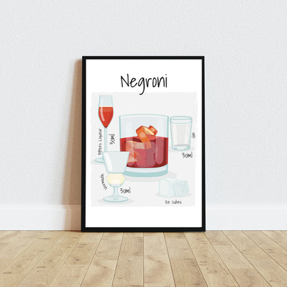 Negroni Stampa Grafica Scheda Ricetta