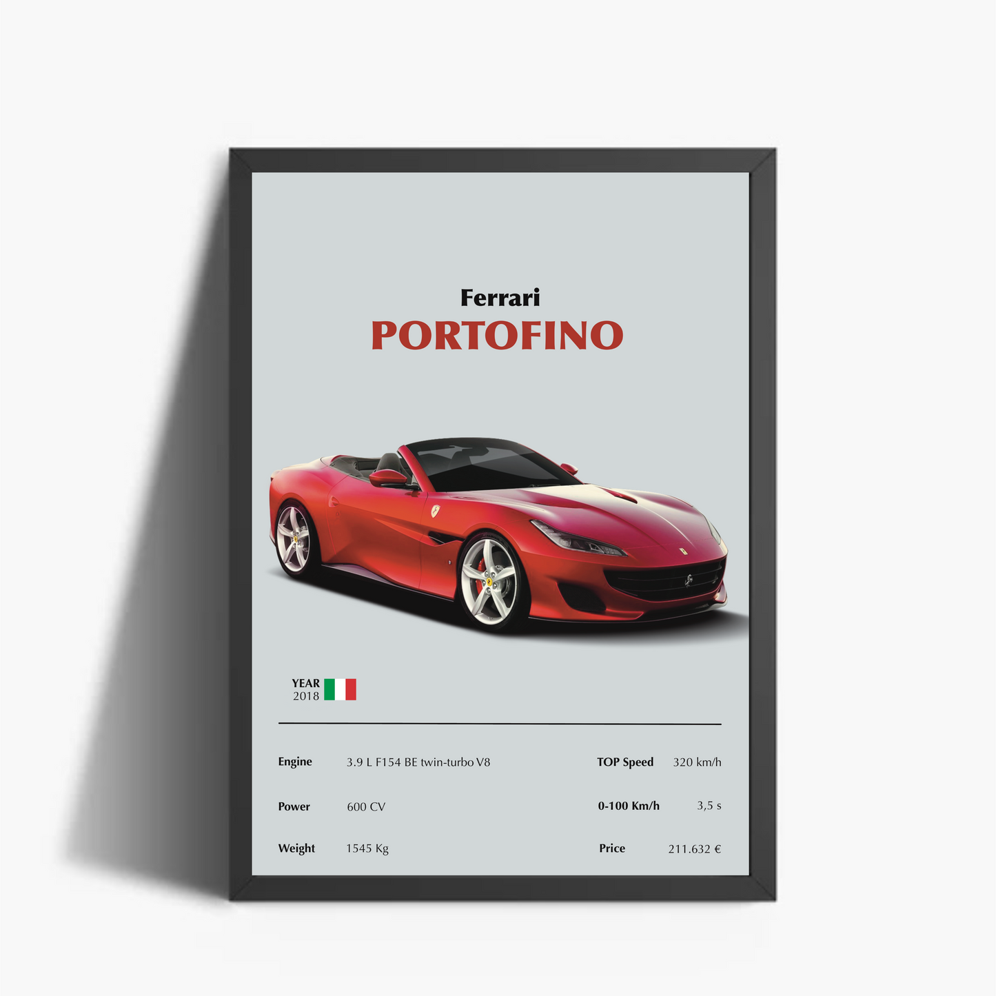 Ferrari Portofino Stampa Grafica Scheda Tecnica