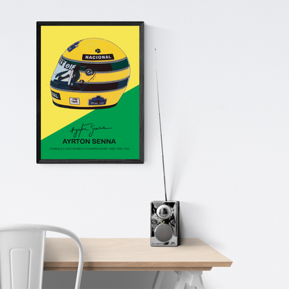 Ayrton Senna Casco Autografo