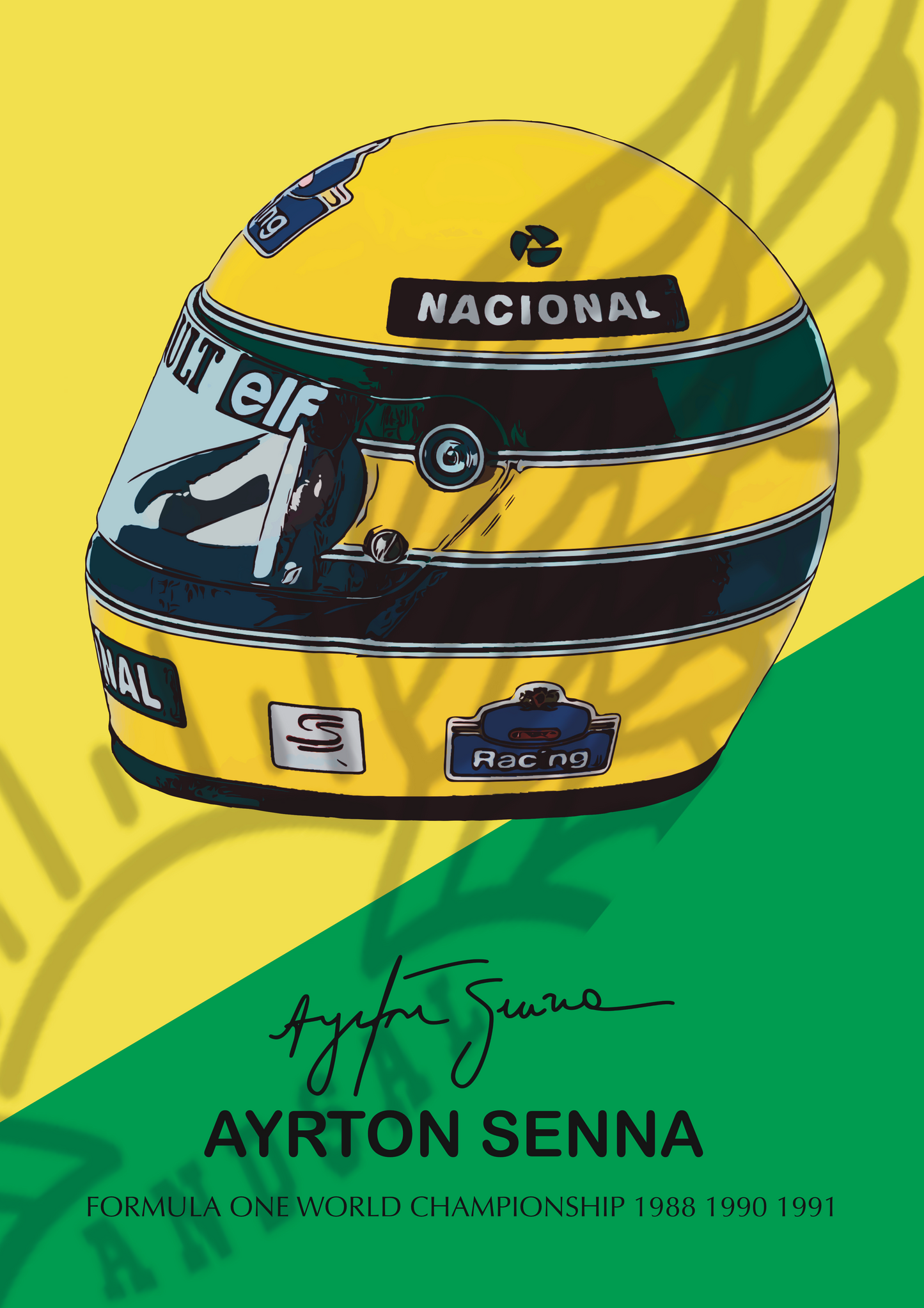 Ayrton Senna Casco Autografo