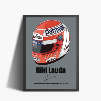 Niki Lauda Casco Autografo