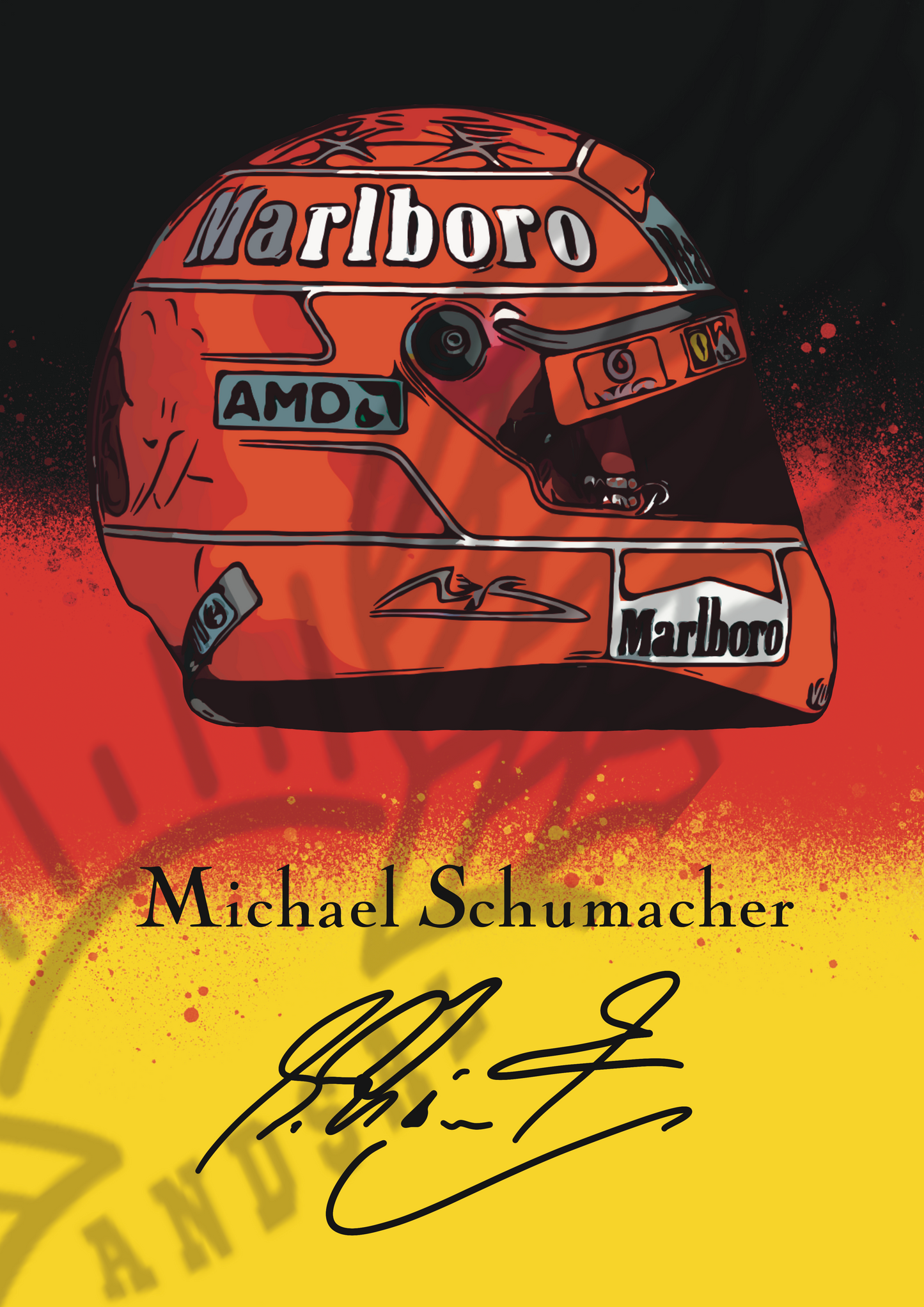 Michael Schumacher Casco Autografo