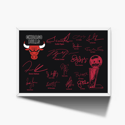 CHICAGO BULLS 1998 NBA CHAMPIONS Signature TEAM