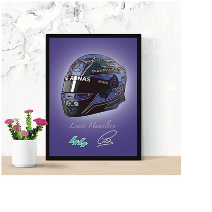 Lewis Hamilton Casco Autografo