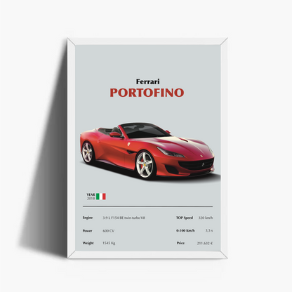 Ferrari Portofino Stampa Grafica Scheda Tecnica