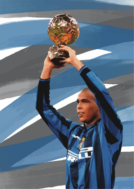 Ronaldo Inter pallone d’oro Stampa Grafica