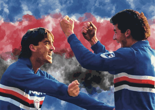 Vialli & Mancini Sampdoria Stampa Grafica