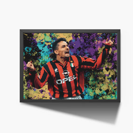 Roberto Baggio A.C.Milan Stampa Grafica Alta Qualità