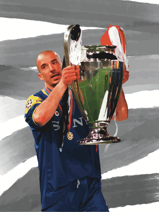 Gianluca Vialli Juventus Champions League Stampa Grafica