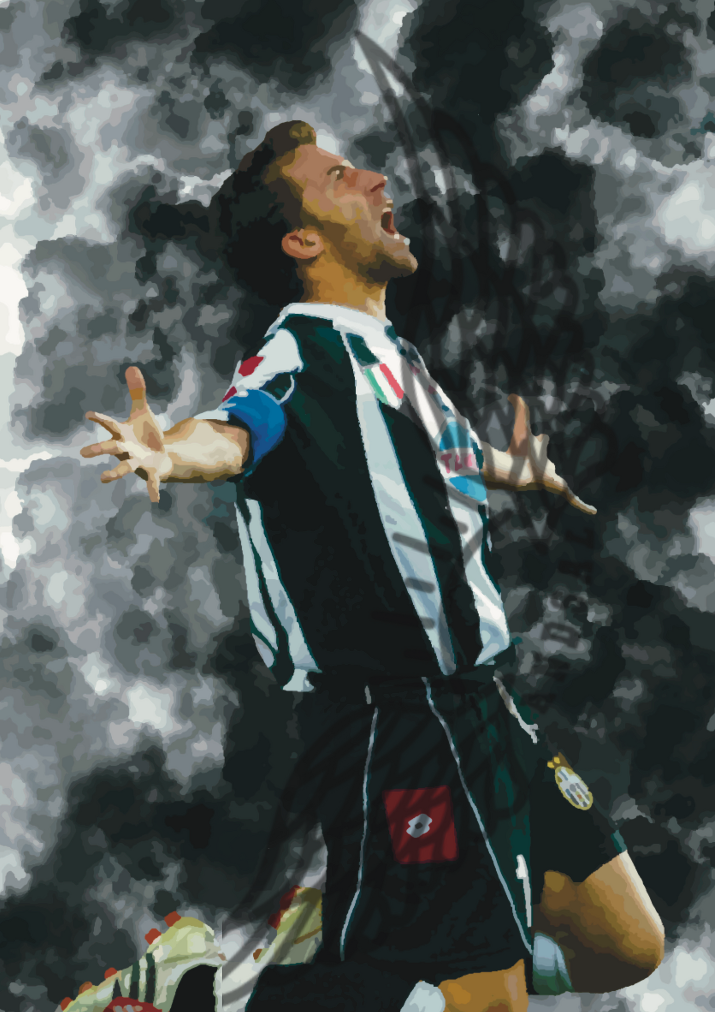 Alex Del Piero Champions League Juventus Stampa Grafica EDIZIONE LIMITATA 10 esemplari